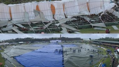 Stand Collapses At Galle Stadium: ভারী বৃষ্টির জেরে গল স্টেডিয়ামে ভেঙে পড়ল স্ট্যান্ডের ছাদ, দেখুন ছবি
